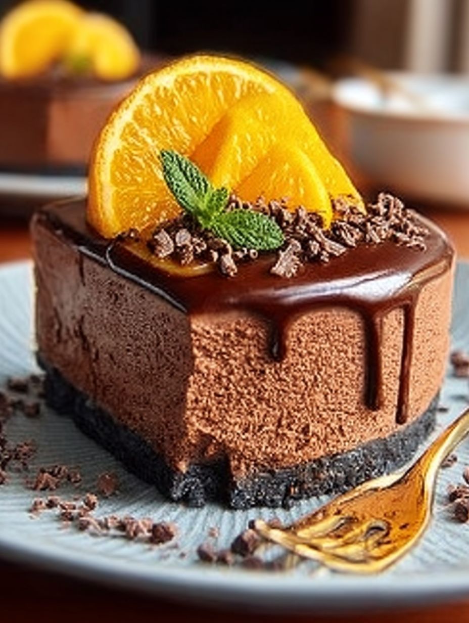 Chocolate Orange Japanese Cheesecake image 2