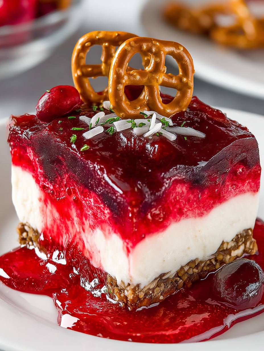 Easy Cranberry Pretzel Salad image 2