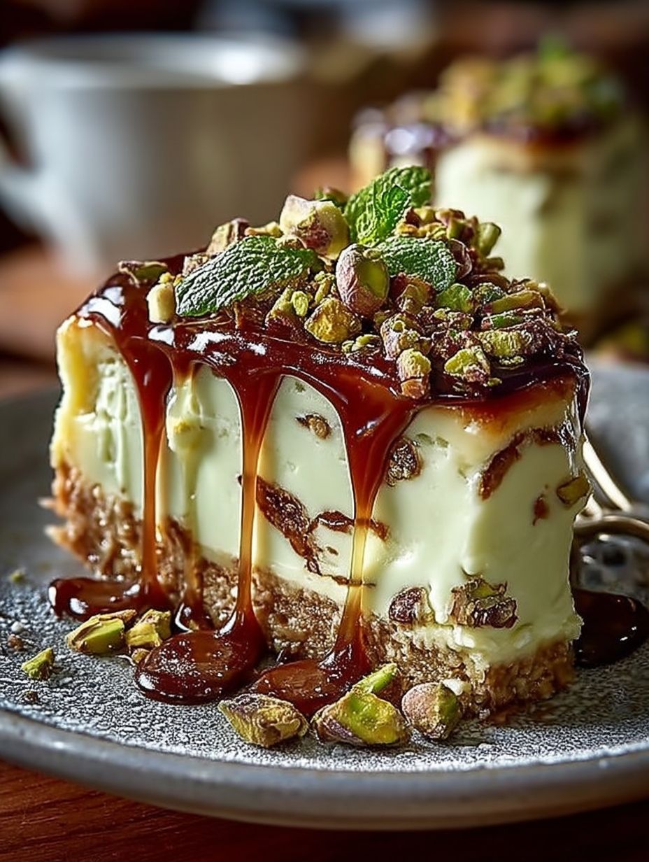 Heavenly Pistachio White Chocolate Cheesecake image 2