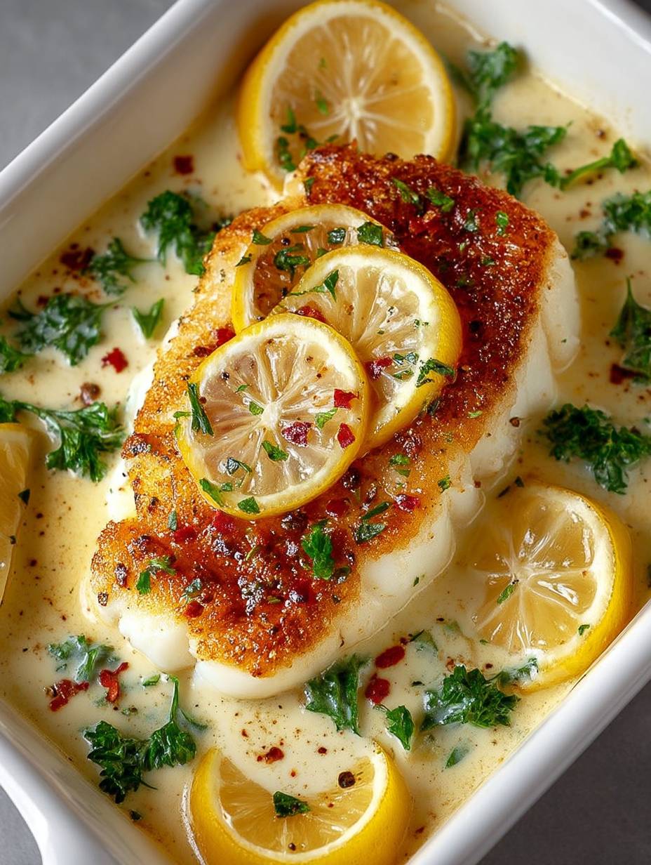 Tasty Baked Cod in Coconut Lemon Cream Sauce image 2