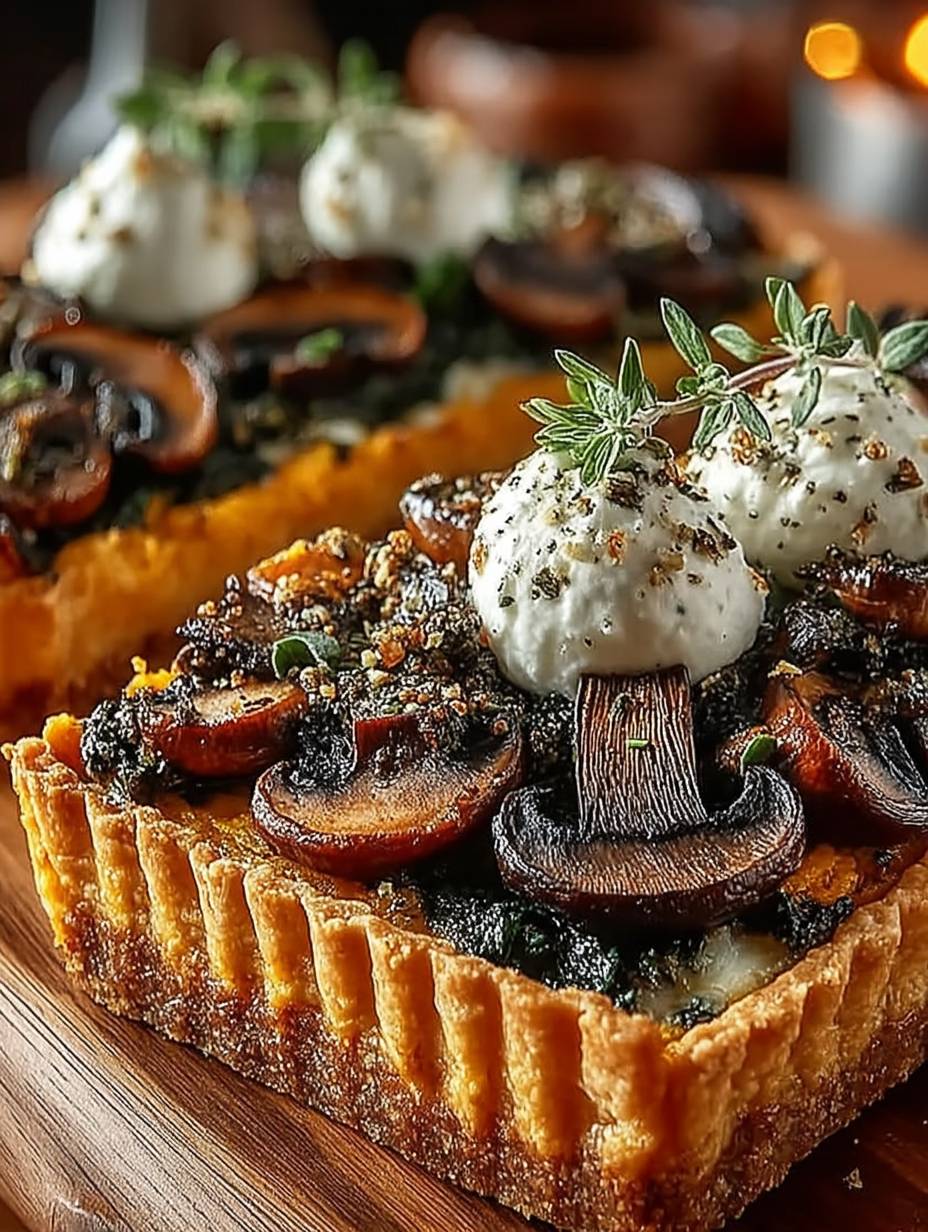 Autumn's Best: Savory Pumpkin Sage & Mushroom Tart Recipe image 2