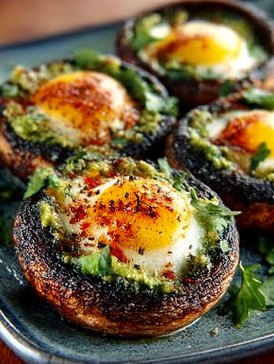 Avocado & Egg Stuffed Mushrooms image 2