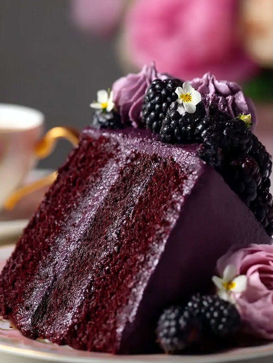 Blackberry Velvet Cake with Lush Blackberry Frosting image 2