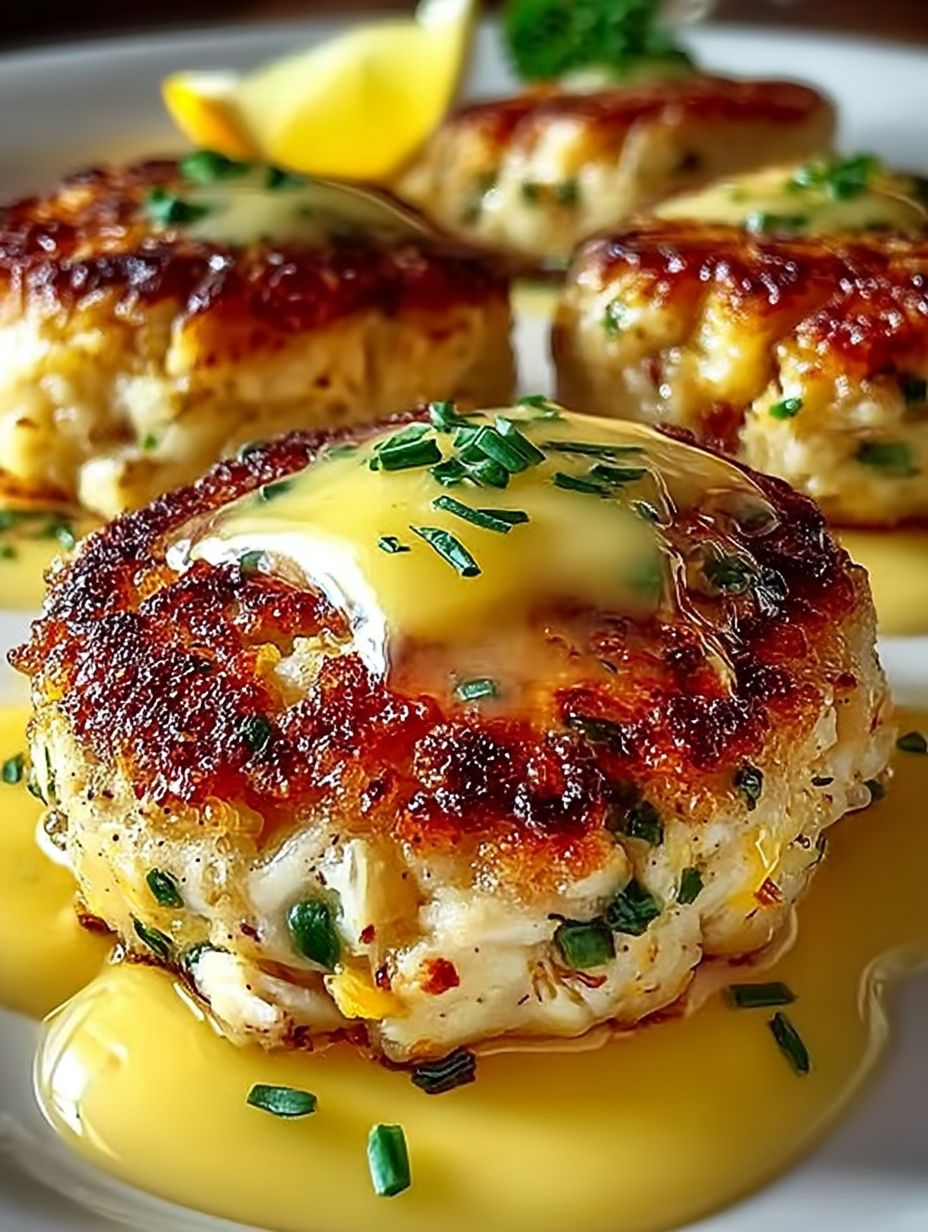 Cheddar Bay Crab Cakes with Lemon Butter Drizzle image 2