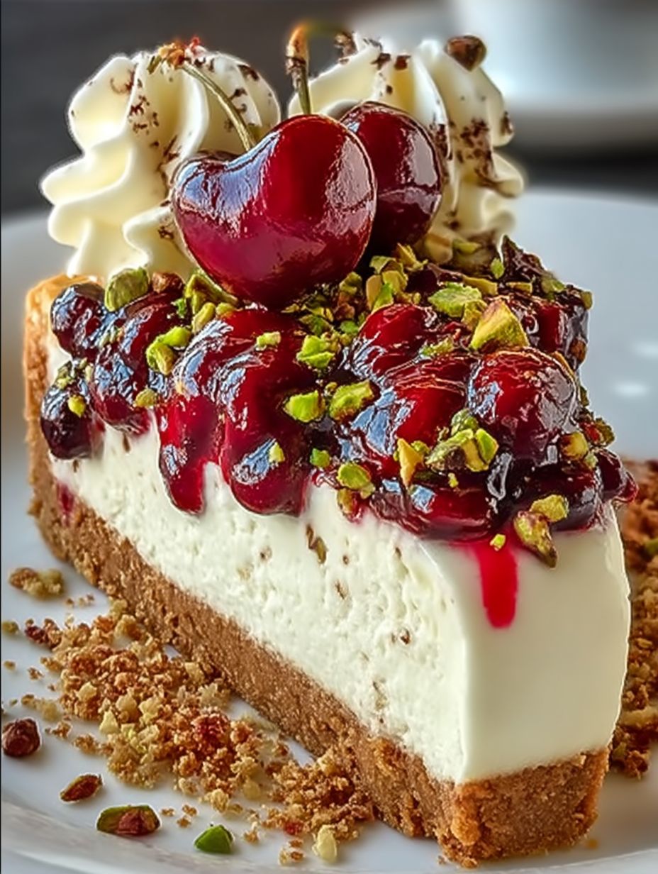 Cherry Pistachio Cheesecake image 2