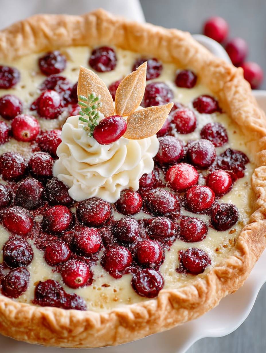 Cranberry Orange Custard Pie image 2