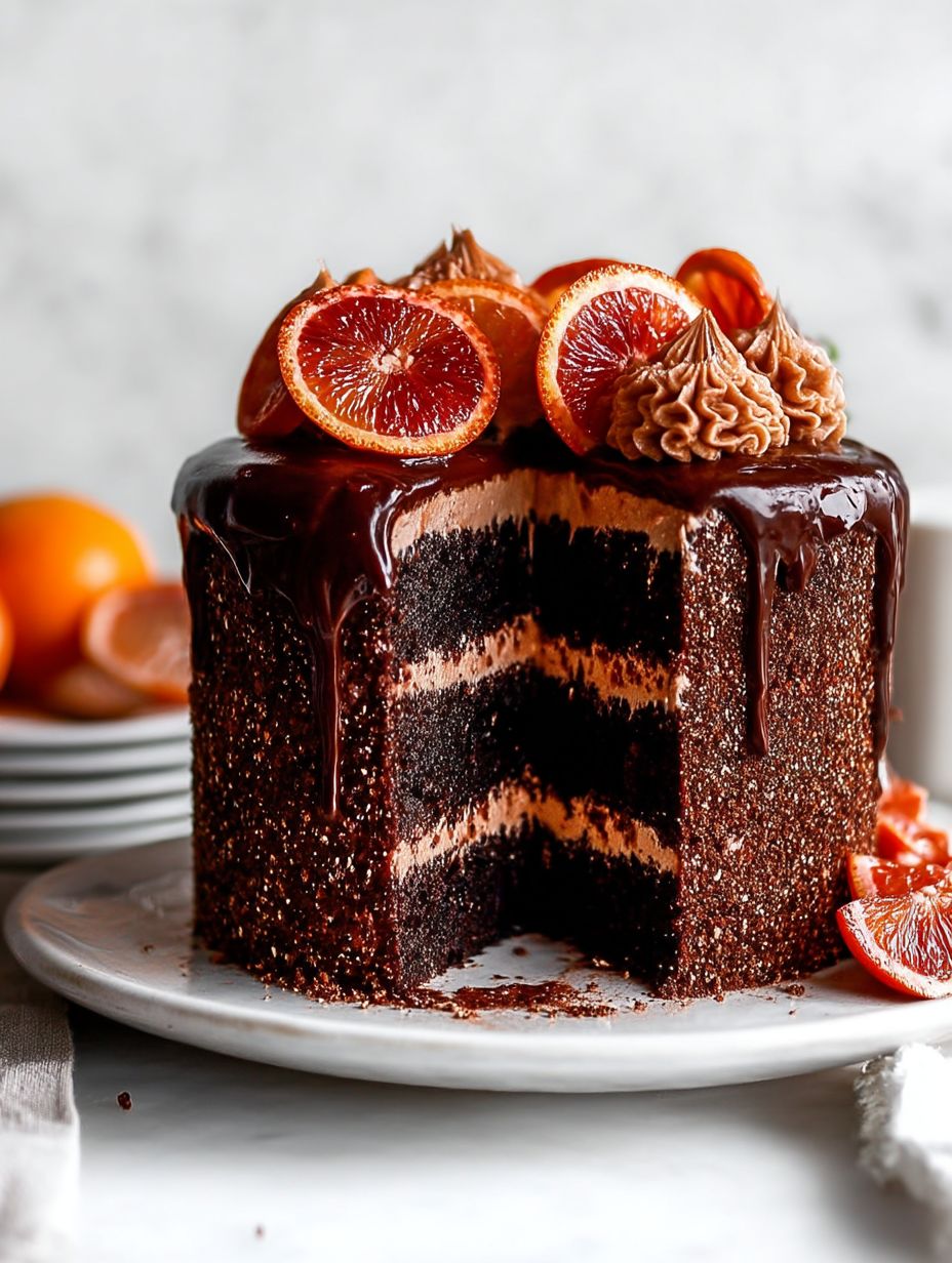 Dark Chocolate Blood Orange Cake image 2
