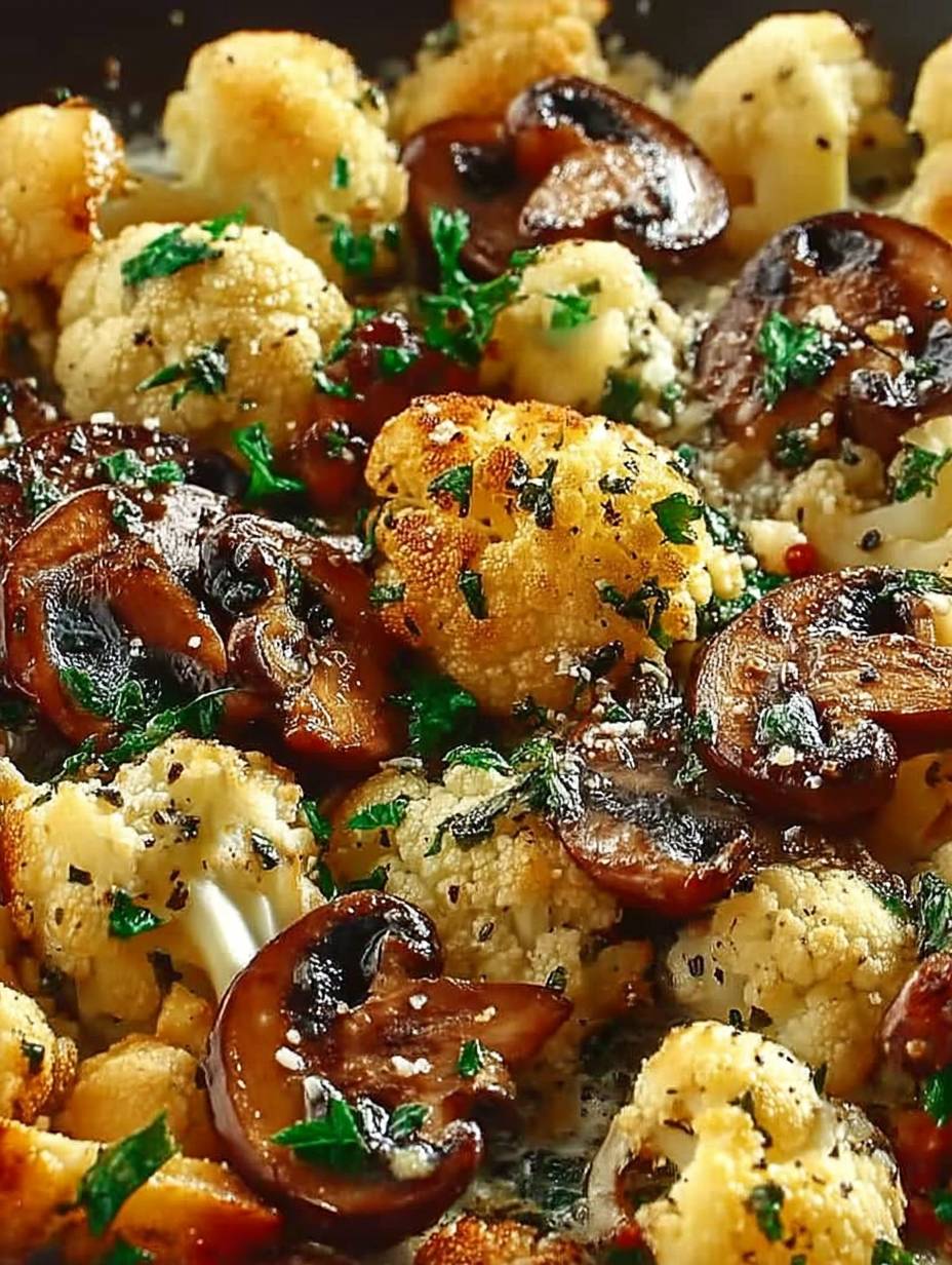 Garlic Mushrooms Cauliflower Skillet image 2