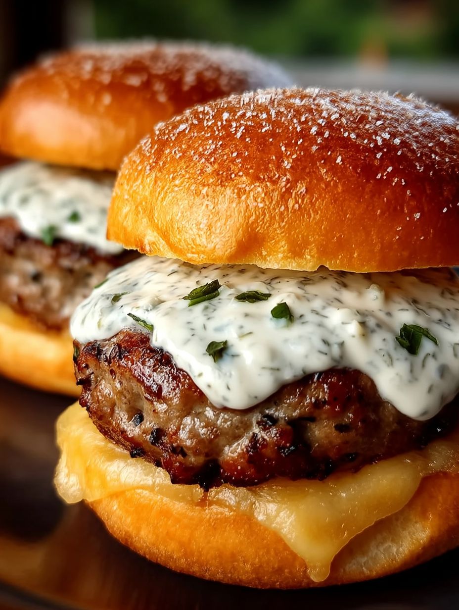 Garlic Overboard Burgers WITH CREAMY GARLIC BURGER SAUCE image 2