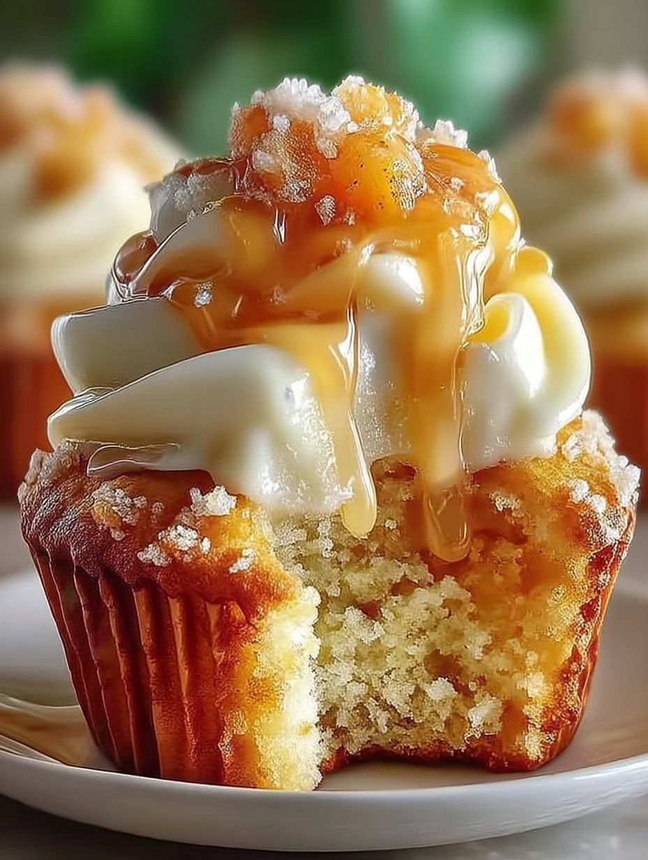 Honey Peach Cream Cheese Cupcakes image 2