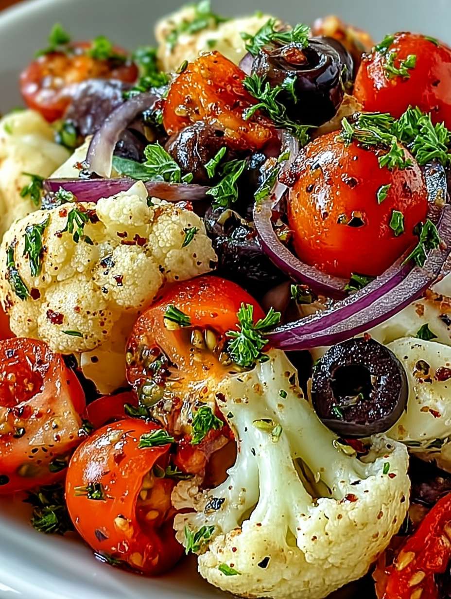 Mediterranean Marinated Cauliflower Salad image 2
