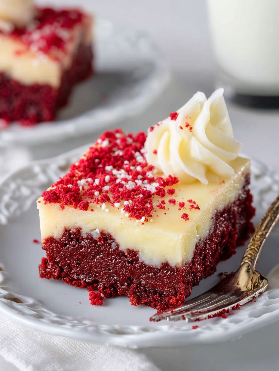 Red Velvet Cookie Bars image 2