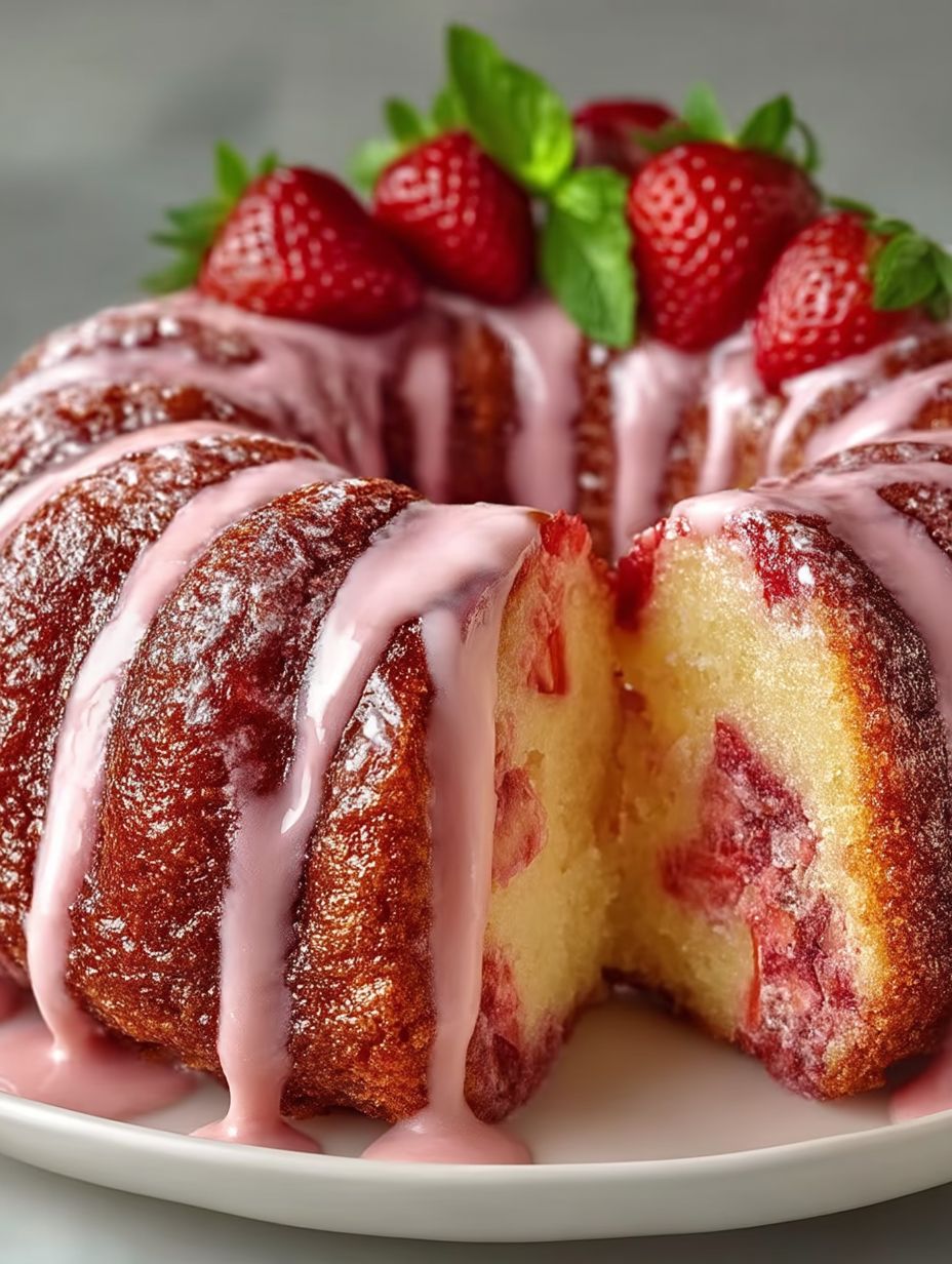 STRAWBERRY MILKSHAKE POUND CAKE image 2