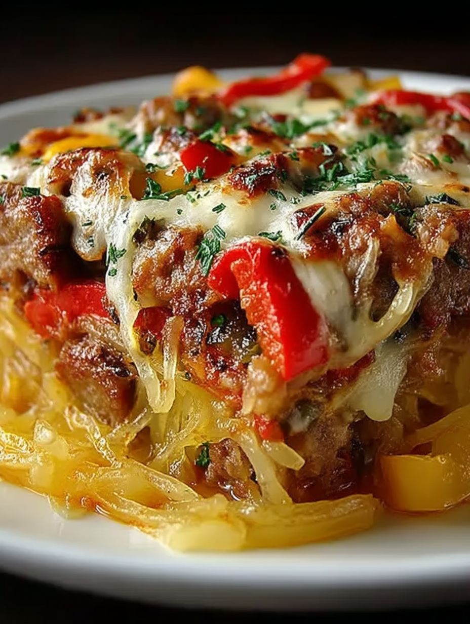 Sausage and Peppers Spaghetti Squash Casserole image 2