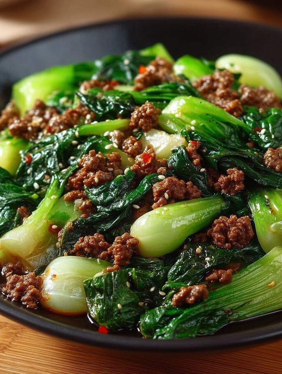 Stir-Fried Bok Choy with Ground Meat image 2
