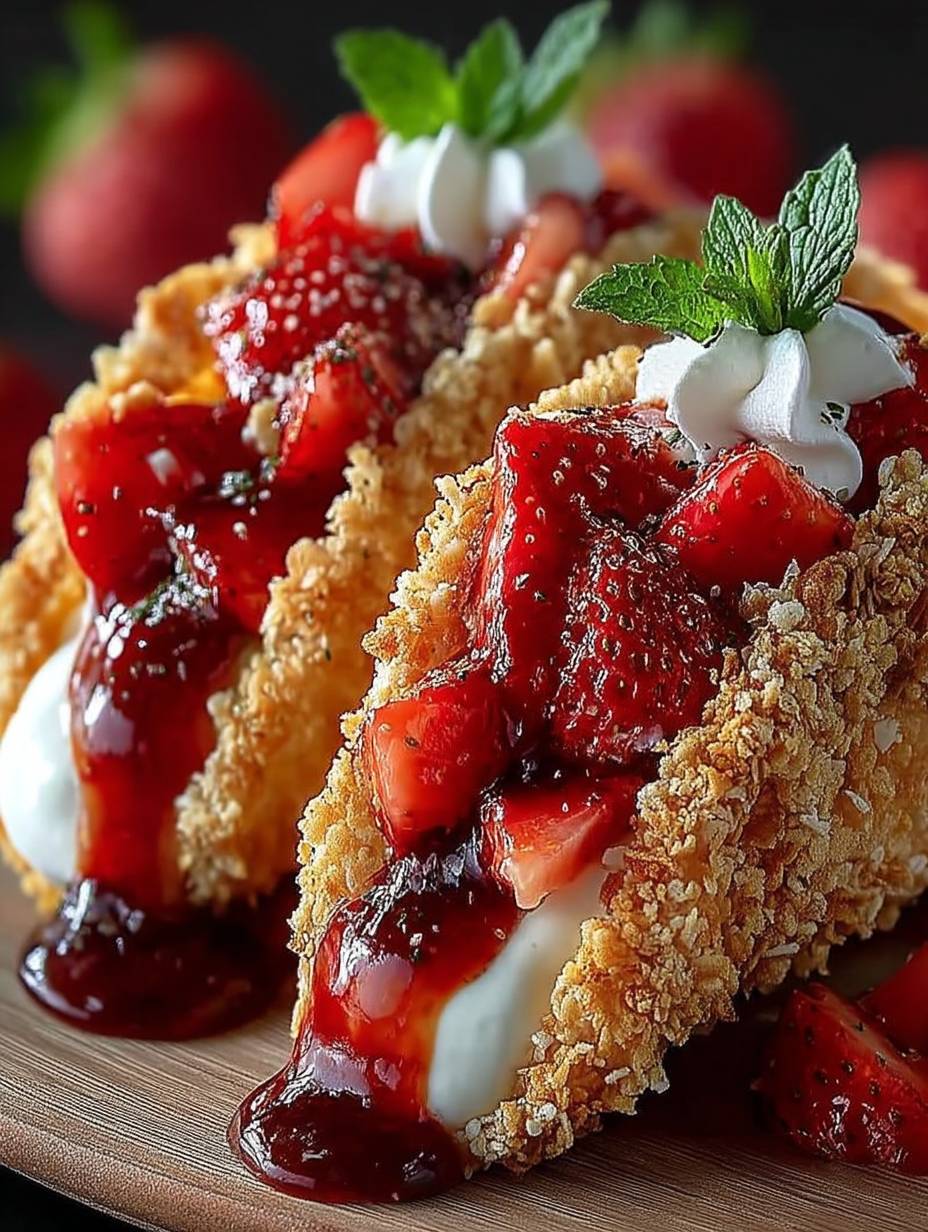 Strawberry Crunch Cheesecake Tacos image 2