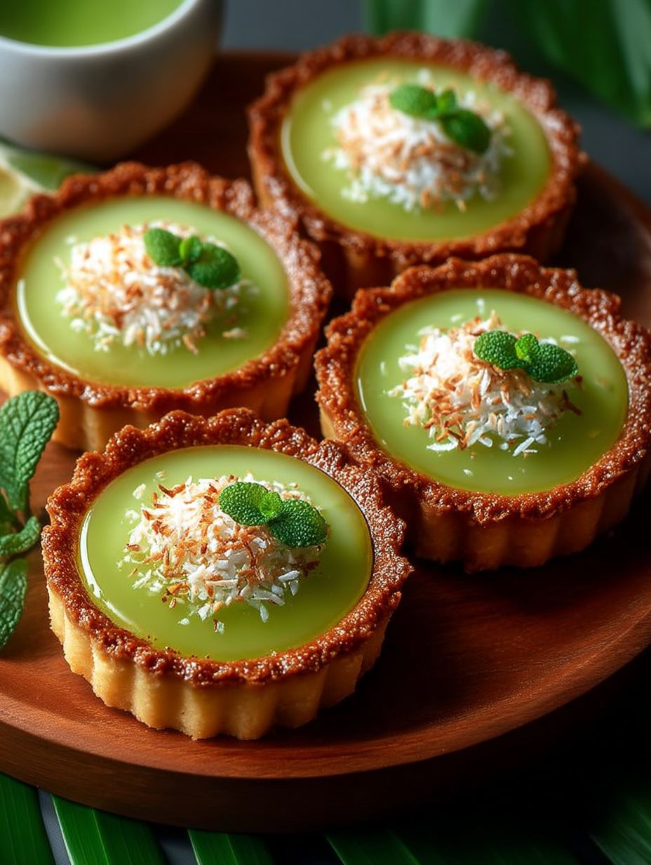 Thai Pandan Coconut Tarts image 2