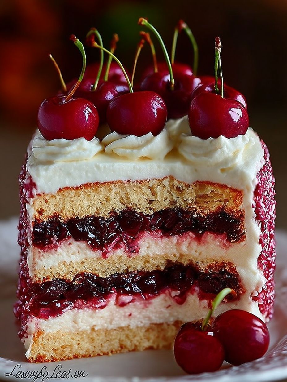Cherry Layer Cake with Cherry Cream Cheese Frosting image 2