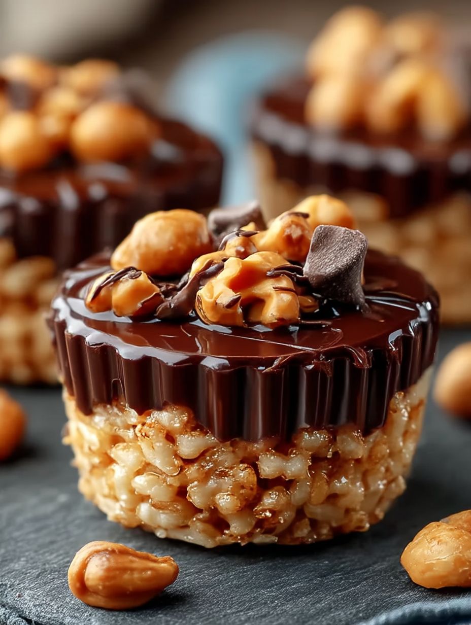 Chocolate Peanut Butter Rice Krispie Cups image 2