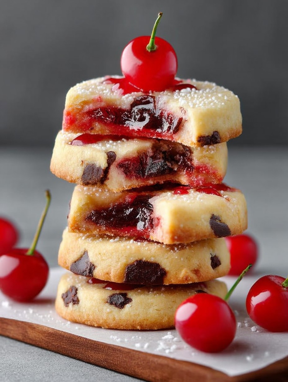 Christmas Maraschino Cherry Shortbread Cookies image 2