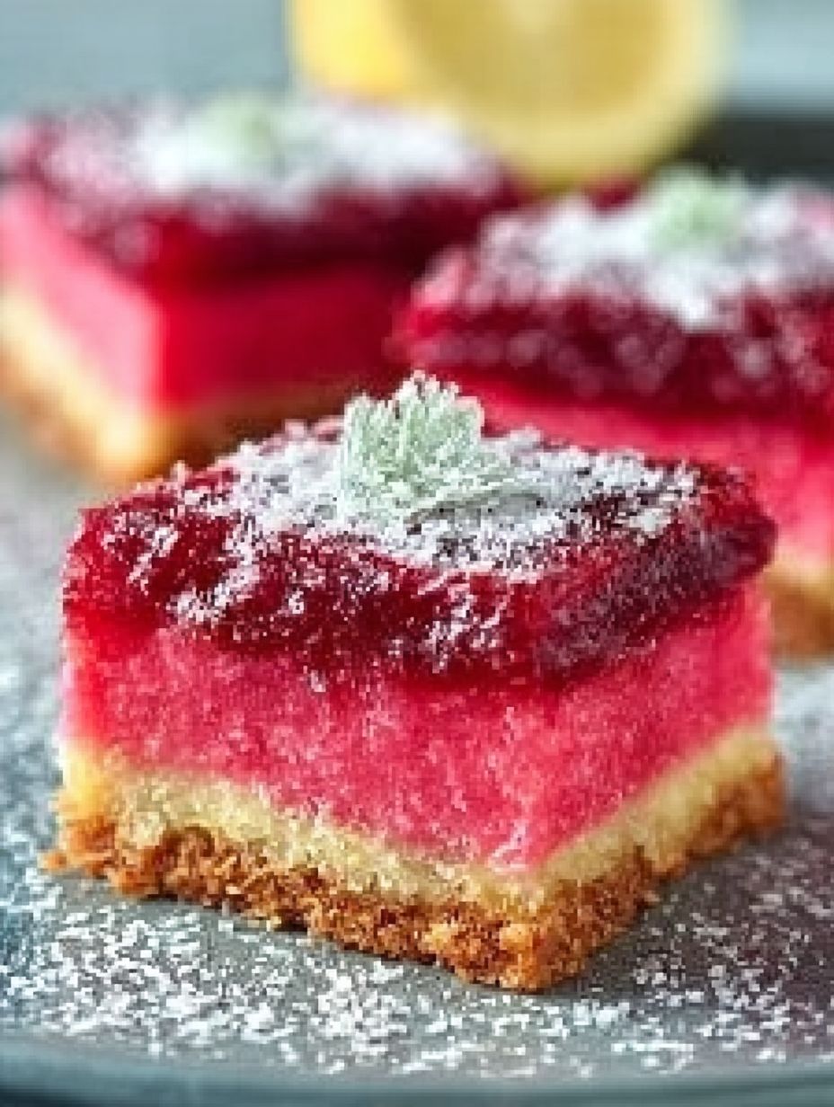 Cranberry Curd Bars with Walnut Shortbread Crust image 2