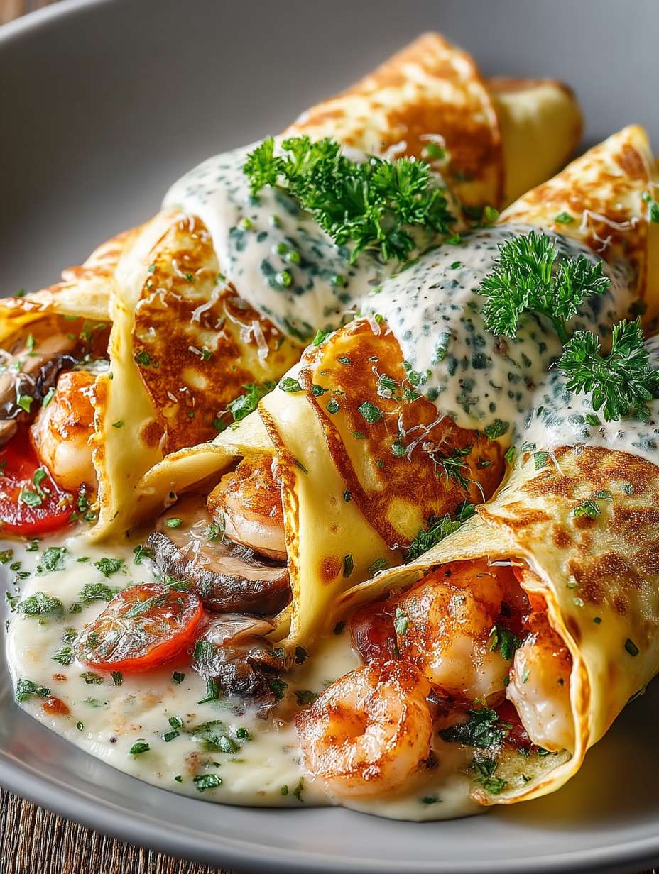 Seafood Crepes with Béchamel Sauce image 2