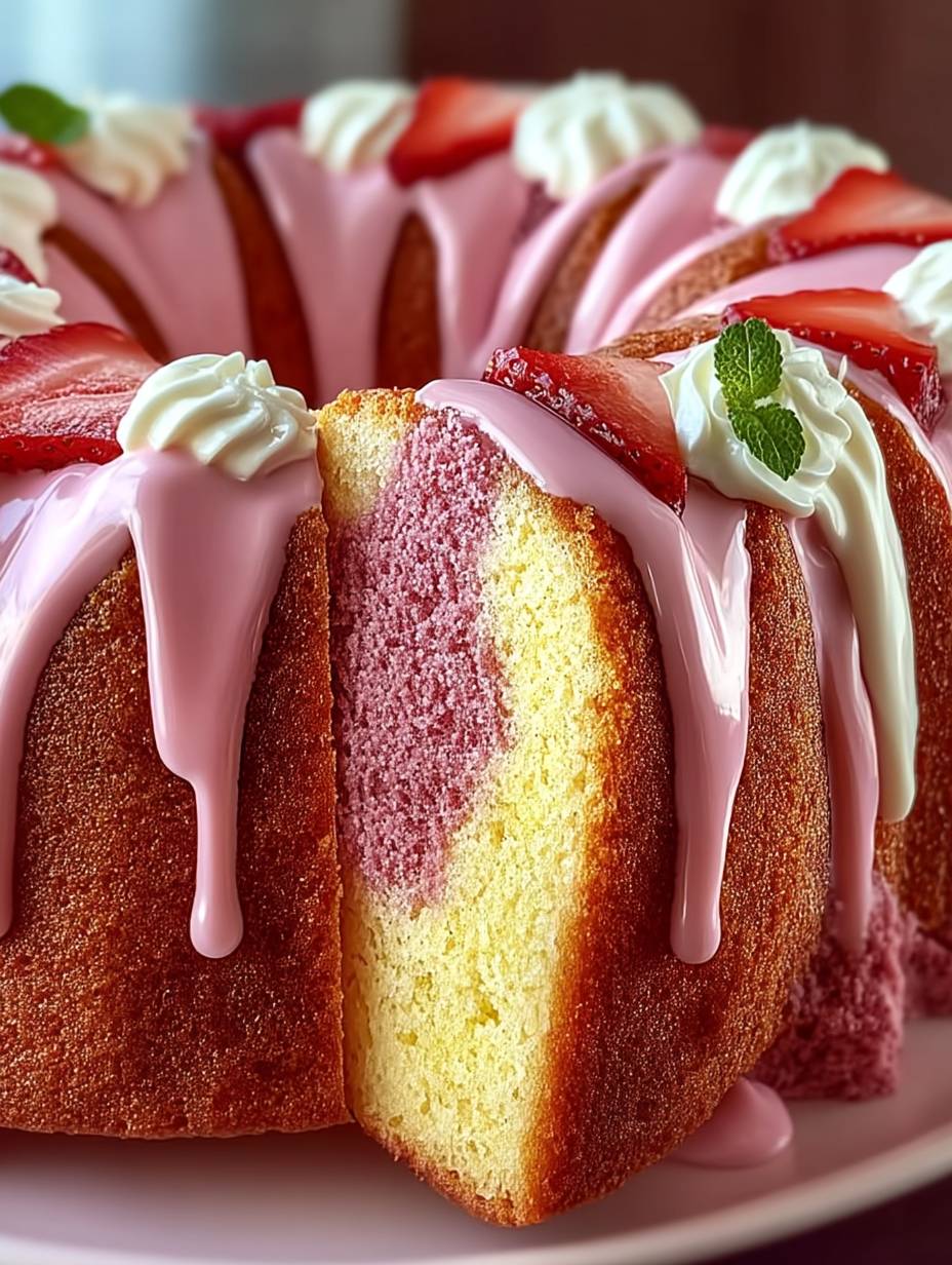 Strawberry Milkshake Pound Cake image 2