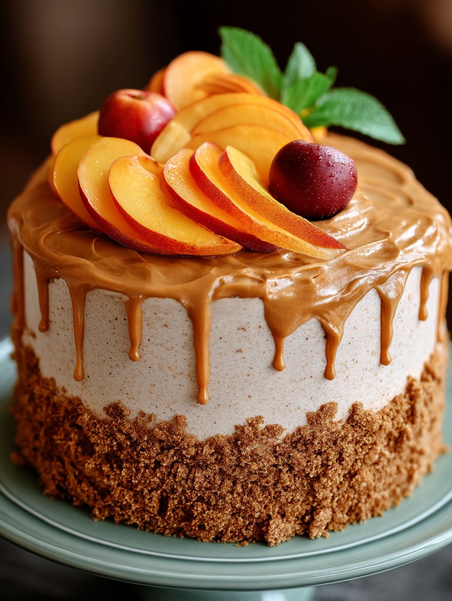 Peach Cake with Brown Sugar Frosting image 2