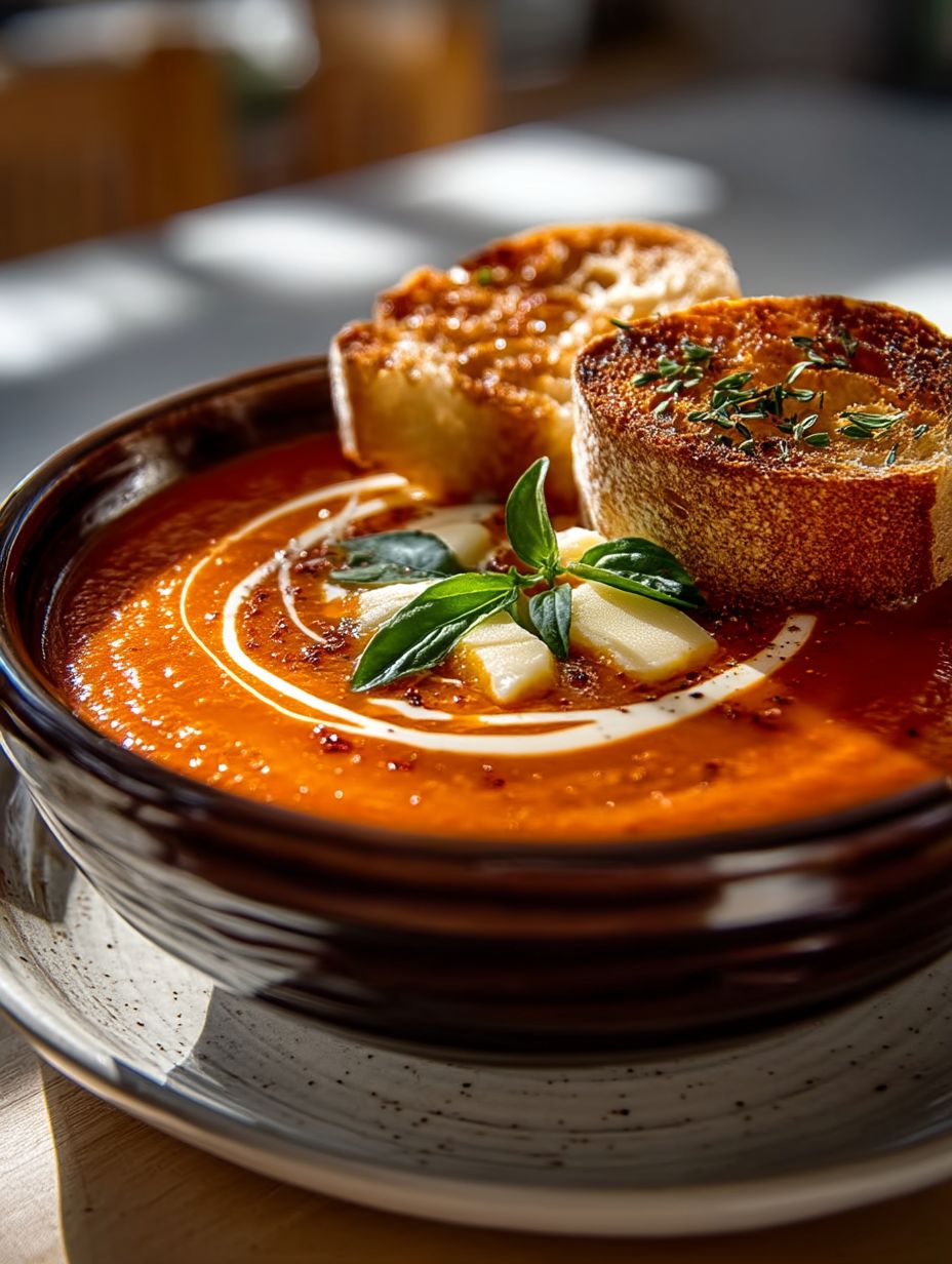 Roasted Red Pepper Gouda Soup image 2